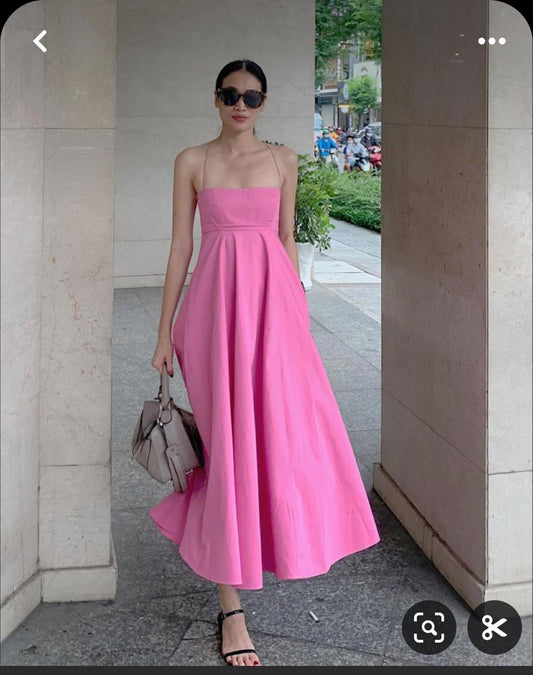 Pink Long Dress For Summer